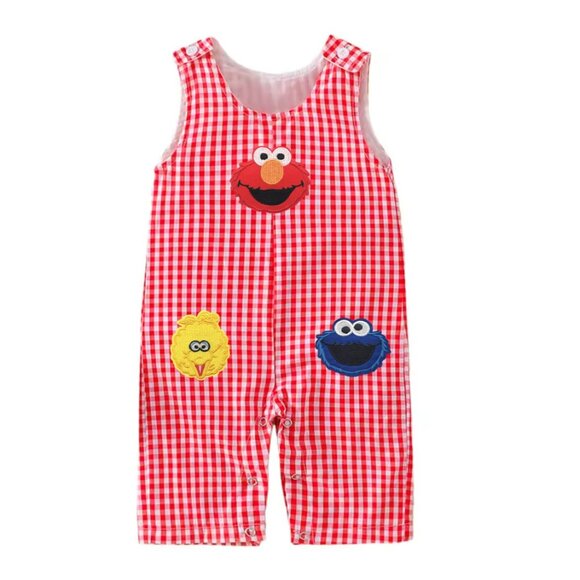 Elmo Romper Third Birthday Elmo Clothes Sesame Street Outfit Elmo Dress Cookie - Picture 1 of 2